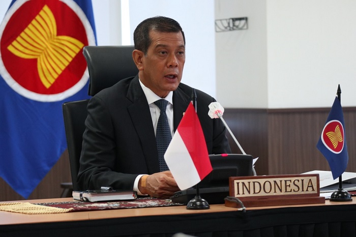 Kepala BNPB sebagai Ketua Delegasi Indonesia dalam pertemuan tingkat ASEAN yang digelar secara virtual. /BNPB Indonesia.