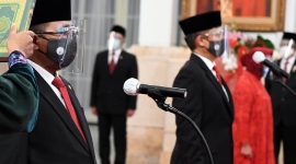 Presiden Joko Widodo melantik para menteri negara dan wakil menteri negara (wamen) sisa masa jabatan periode tahun 2019 – 2024. /Instagram.com/@sekretariat.kabinet.