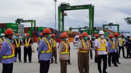 Pelepasan ekspor perikanan sebanyak 1.739 ton di New Priok Container Terminal (NPCT 1). /Instagram.com/@humasbkipm.