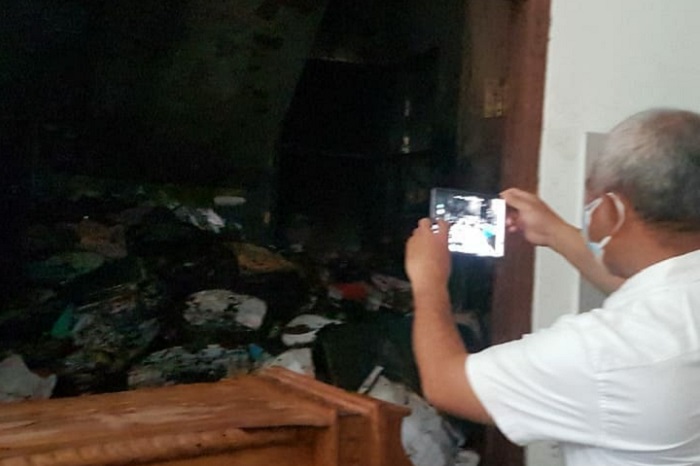 Kebakaran Gedung Dinas Pendidikan Kota Bekasi, Jawa Barat. /Instagram.com/@humaskotabekasi.