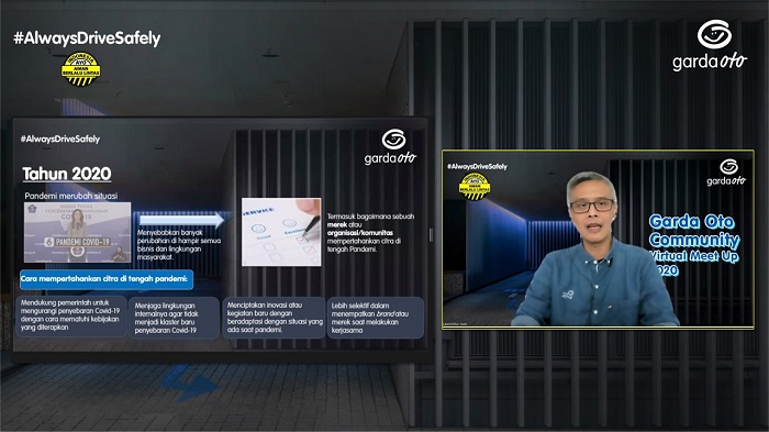 Garda Oto memberikan informasi tentang bagaimana kebiasaan baru untuk tetap aman dalam berkendara. //Dok. Asuransi Astra.