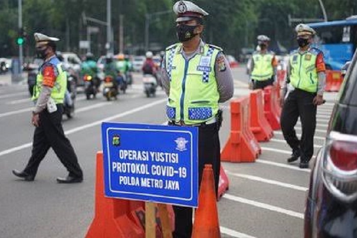 Polda Metro Jaya saat menggelar operasi yustisi. /dok. humas.polri.go.id.