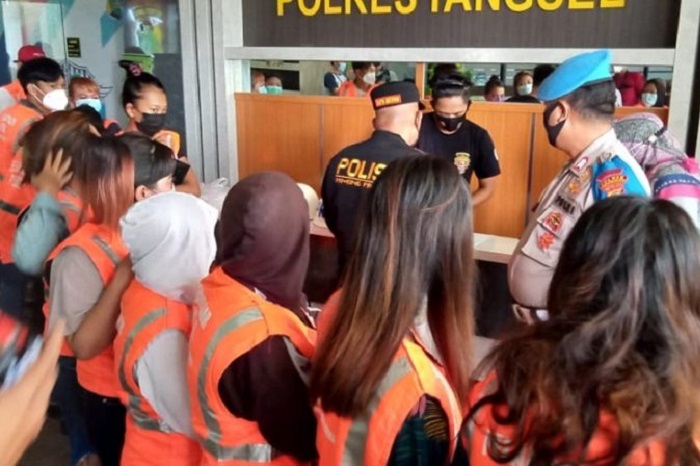 Polisi mengamankan 23 PSK dan 3 Muncikari di Tangerang Selatan. /Dok. humas.polri.go.id.