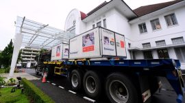 Vaksin COVID-19 tiba di Kantor Pusat Bio Farma Bandung, Jawa barat. /Dok. setkab.go.id.