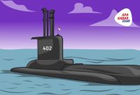 Ilustrasi kapal selam KRI Nanggala-402. /Dok. Hallo Apakabar/M. Rifa'i Azhari