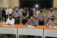 Kapolri Jenderal Pol. Listyo Sigit Prabowo saat konferensi pers penyerangan teroris di Mabes Polri. /Dok. Humas Polri
