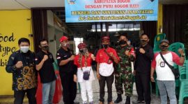 Acara di Cafe Rakyat Ruko Green Patio Pondok Rajek pada Jumat Sore, 30 April 2021 itu mengutamakan protokol kesehatan. /Apakabar Media/Dok. PWRI Bogor.
