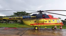 Salah satu kekuatan helikopter milik BNPB yang dikerahkan untuk penanganan bencana di NTT. /Instagram.com/@bnpb_indonesia
