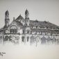 Gedung Lawang Sewu  dalam sketsa karya Muhammad Amir Fatah/instagram.com/@fattah_amier