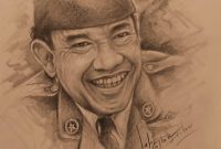 Ilustrasi Presiden RI Pertama, Soekarno, karya Latif Abdullah. /Instagram.com/@latifmilenium


