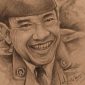 Ilustrasi Presiden RI Pertama, Soekarno, karya Latif Abdullah. /Instagram.com/@latifmilenium

