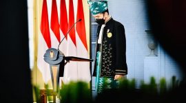 Presiden Joko Widodo saat melaksanakan Upacara Peringatan Hari Lahir Pancasila Tahun 2021, 1 Juni 2021, di Istana Kepresidenan Bogor, Jawa Barat. /Instagram.com/@sekretariat.kabinet