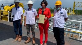 Acara serah terima Kapal Get 1 berlangsung di Muara Air Anyir, Pangkal Pinang, Bangka. /Dok. Master Trust Law Firm