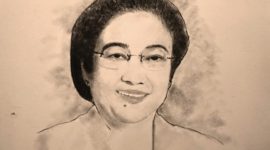 Ilustrasi Megawati Soekarnoputri,  karya Imam Arif Maulana. /Instagram.com/@imamarifmaulana55