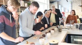 Kedutaan Besar RI di Helsinki promosikan 11 jenis kopi Indonesia dari berbagai wilayah Indonesia di Estonia. /Dok. Kemenlu RI
