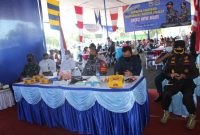 Video Conference dengan Kepala Staf Angkatan Laut (KASAL) Laksamana TNI Yudo Margono, terkait kegiatan Serbuan Vaksinasi Masyarakat Maritim di Kabupaten Cilacap. /Dok. Apakabar Media/Irman