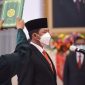 Mayjen TNI Suharyanto saat diambil sumpah jabatan sebagai Kepala BNPB oleh Presiden Joko Widodo di Istana Negara. /Instagram.com/@sekretariat.kabinet