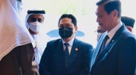 Menko Marunvest Luhut Pandjaitan dan Menteri BUMN Erick Thohir saat di Dubai. (Instagram.com/@erickthohir)

