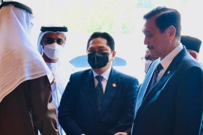 Menko Marunvest Luhut Pandjaitan dan Menteri BUMN Erick Thohir saat di Dubai. (Instagram.com/@erickthohir)
