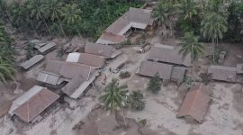Lokasi Terdampak Erupsi Gunung Semeru di Desa Sumberwuluh, Kecamatan Candipuro, Kabupaten Lumajang, Provinsi Jawa Timur. /Dok. BNPB