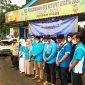 Simpang empat Ciawi dijadikan tempat ajang berbagi ratusan takjil dan nasi box kepada sejumlah masyarakat. (Dok. Iwan)