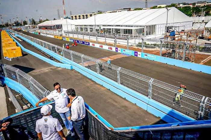Persiapan Jakarta E-Prix. (Instagram.com/@
aniesbaswedan)

