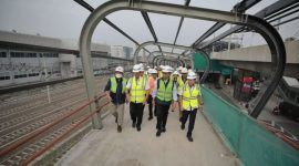 Jakarta Governor Anies Baswedan, inspected the Lebak Bulus and Kebayoran Lama skywalks. (Instagram.com/@aniesbaswedan)
