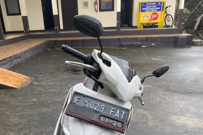 Motor ini sempat dibawa kabur pelaku curanmor, untung motornya mogok. (Dok. Polres Bogor)