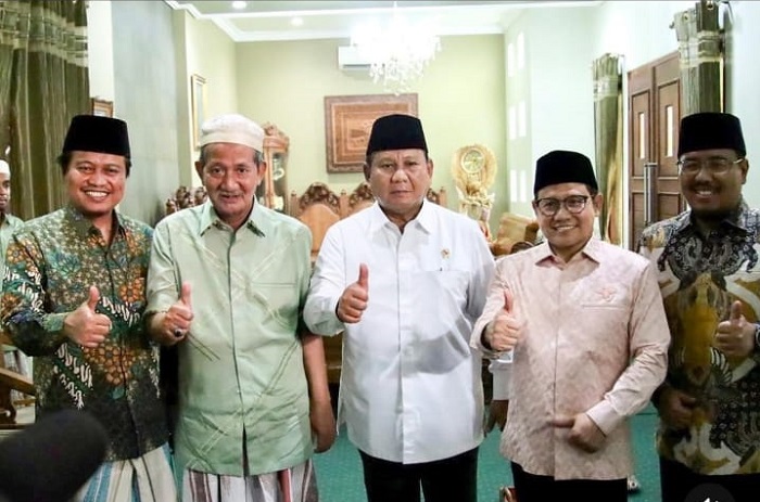 Pertemuan antara Ketua Umum Partai Kebangkitan Bangsa (PKB) Abdul Muhaimin Iskandar (Gus Muhaimin) dengan Ketua Umum Partai Gerindra Prabowo Subianto. (Instagram.com/dpp_pkb) 