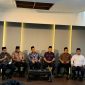 Konferensi pers pengumuman piagam Koalisi Perubahan untuk Persatuan di Sekretariat Perubahan di Sekretariat Perubahan. (Instagram.com/@sugengsuparwoto) 
