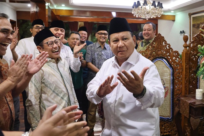 Ketua Umum Partai Gerindra Prabowo Subianto bersama Ketua Umum Partai Kebangkitan Bangsa (PKB) Muhaimin Iskandar (Cak Imin). (Dok. Tim Media Prabowo Subianto)