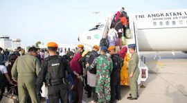 110 WNI dievakuasi dari wilayah konflik Sudan. (Dok. TNI AU)