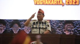 Menteri Pertahanan Prabowo Subianto menghadiri acara Reuni Akbar dan Halal Bihalal Persatuan Purnawirawan Indonesia Raya (PPIR) TNI-Polri. (Dok. Tim Media Prabowo Subianto)
