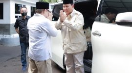 Ketua Umum Partai Gerindra Prabowo Subianto menyambangi kediaman Ketua umum PKB Muhaimin Iskandar (Cak Imin). (Instagram.com/@prabowo)