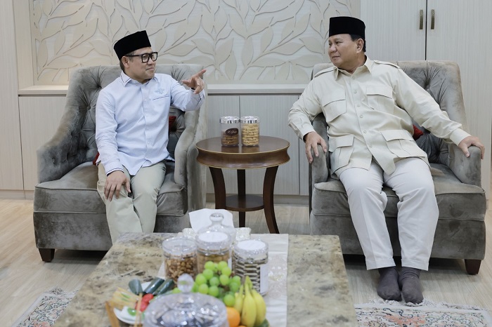 Ketua Umum Partai Gerindra Prabowo Subianto menyambangi kediaman Ketua umum PKB Muhaimin Iskandar (Cak Imin). (Dok. Tim Media Prabowo Subianto)
