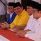 Ketua Umum Partai Gerindra Prabowo Subianto bersama Ketuam Umum Partai Golkar Airlangga Hartarto, Ketua Umum ZUlkifli Hasan dan Ketua Umum PKB Muhaimin Iskandar. (Instagram.com/@prabowo)