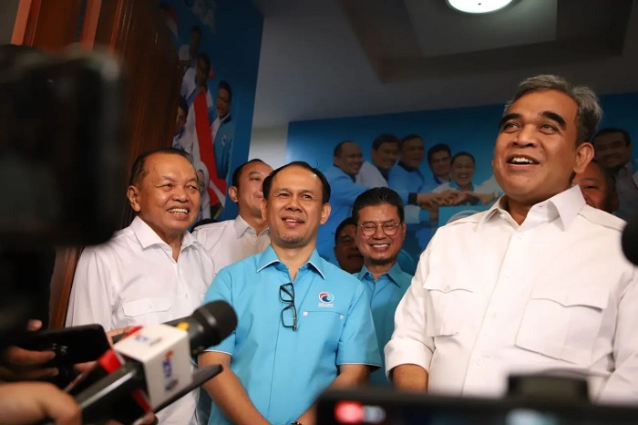 Jajaran DPN Partai Gelora Indonesia menggelar pertemuan dengan DPP Partai Gerindra. (Facbook.com/@Partai Gelora Indonesia)