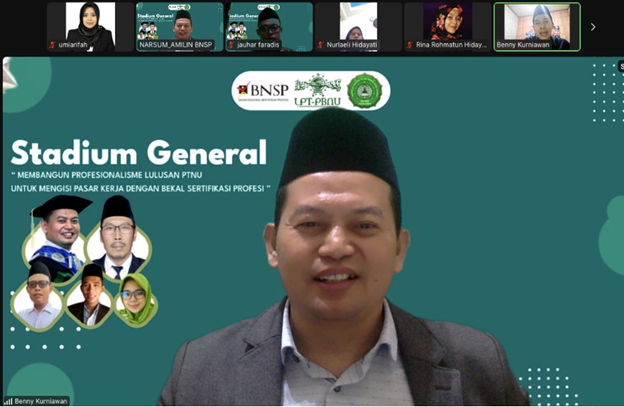 Kegiatan SG ini dihadiri oleh para pimpinan dan mahasiswa/i Perguruan Tinggi NU (PTNU) se-Indonesia yang dilaksanakan melalui media Zoom Meeting, (28/12/2023).