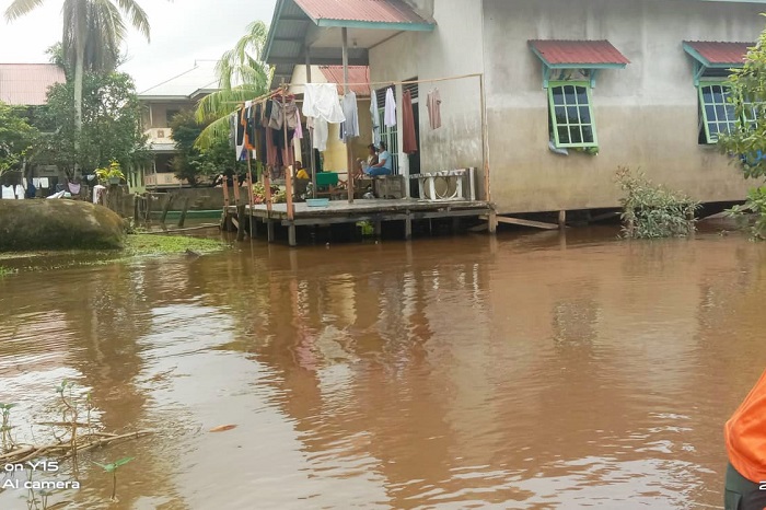 Kondisi wilayah yang terdampak banjir di Kabupaten Sintang, Kalimantan Barat. (Dok. BPBD Kabupaten Sintang)