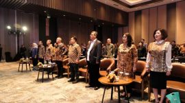 Foto : Konvensi Nasional RSKKNI Perkuat Kompetensi dan Perlindungan Konsumen di Sektor Jasa Keuangan di Double Tree by Hilton Honors Hotel di Surabaya (9/7/24). (Doc.Ist)