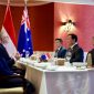 Presiden Prabowo Subianto saat menerima kunjungan kehormatan PM Australia di Lima, Peru, Kamis (14/11/2024). (Dok. Tim Media Prabowo)