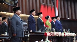 Presiden Prabowo saat berpidato tegas melawan “serakahnomics” di Sidang Tahunan MPR/DPR. (Dok. Tim Media Prabowo)

